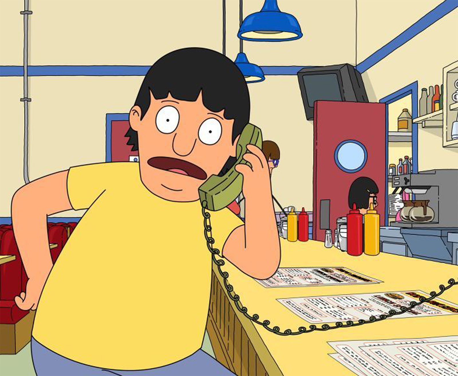 Gene on the phone