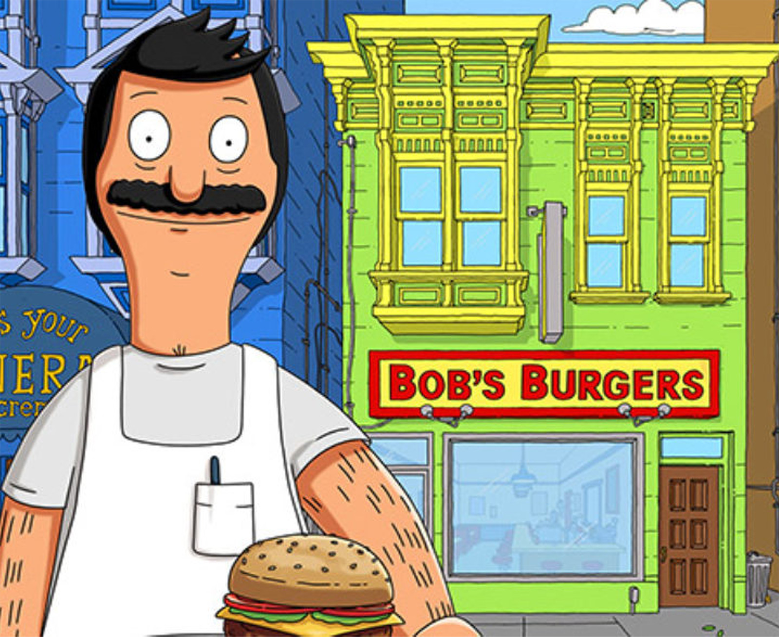 bob holding a burger